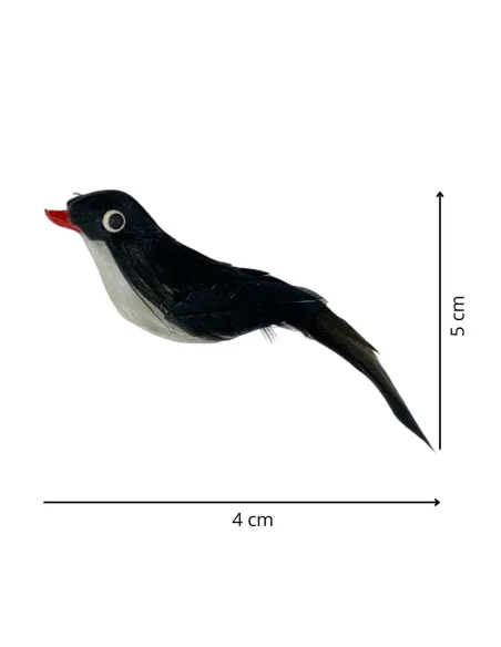 Uccellino con piume vere per statue da 25-30 cm