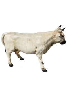 White Resin Cow for 25–30 cm Nativity Figures 2