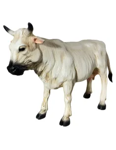 White Resin Cow for 25–30 cm Nativity Figures