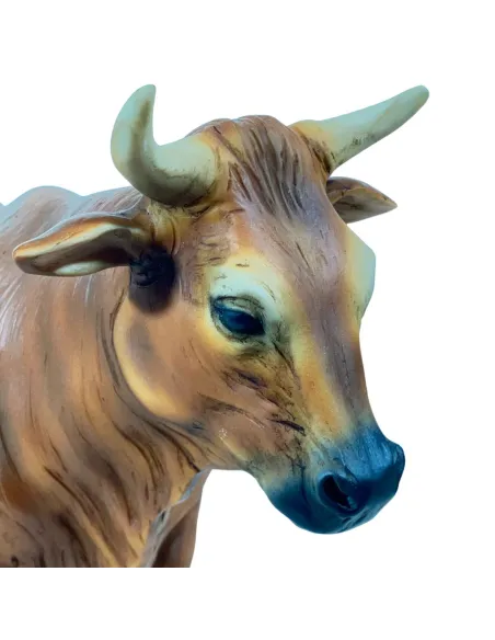 Mucca marrone in resina per statue da 25-30 cm