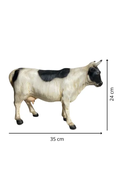 Mucca pezzata in resina per statue da 25-30 cm