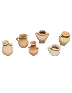 Set 6 anfore in terracotta per statue da 25-30 cm 2