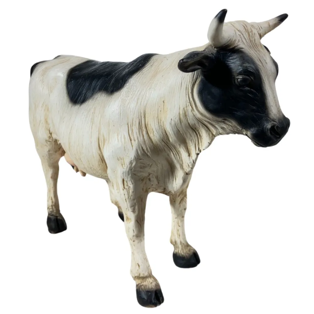 Spotted Resin Cow for 25–30 cm Nativity Figures