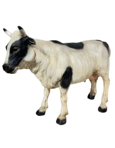 Spotted Resin Cow for 25–30 cm Nativity Figures