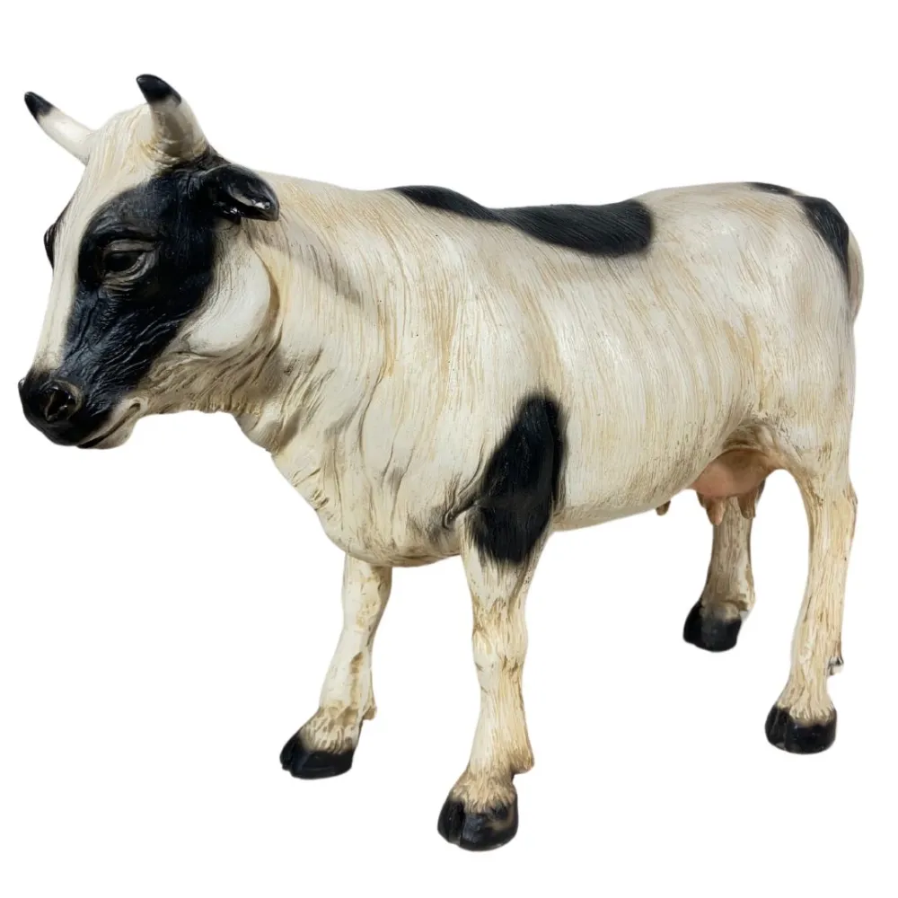 Spotted Resin Cow for 25–30 cm Nativity Figures
