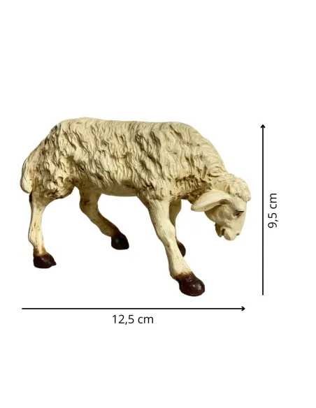 Pecora in resina testa bassa per statue da 25-30 cm