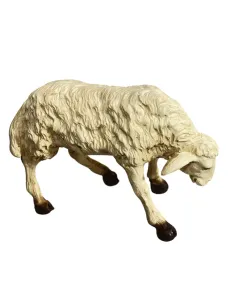 Pecora in resina testa bassa per statue da 25-30 cm 2