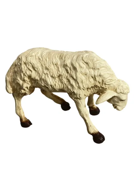 Pecora in resina testa bassa per statue da 25-30 cm
