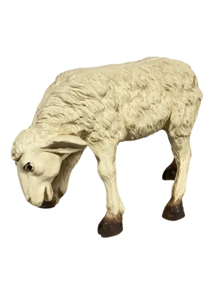 Pecora in resina testa bassa per statue da 25-30 cm