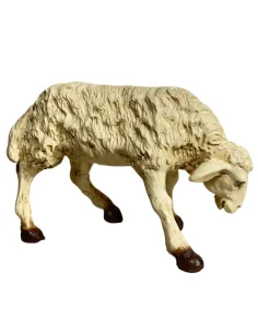 Pecora in resina testa bassa per statue da 25-30 cm