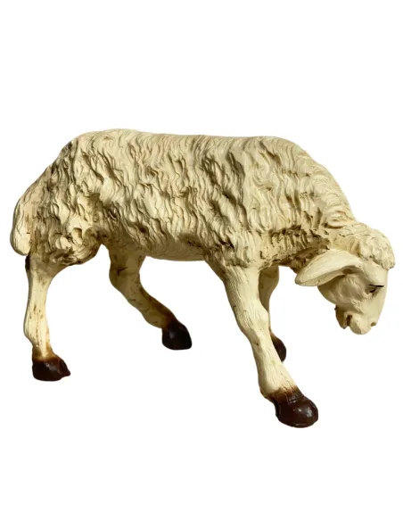 Pecora in resina testa bassa per statue da 25-30 cm