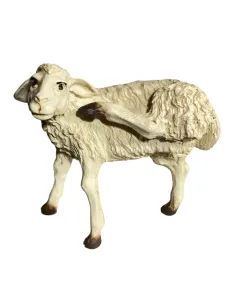 Pecora in resina che si gratta l'orecchio per statue da 25-30 cm 2