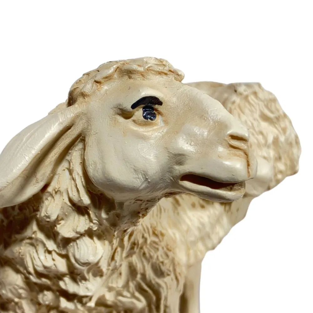 Resin Sheep Scratching Its Ear for 25–30 cm Nativity Figures