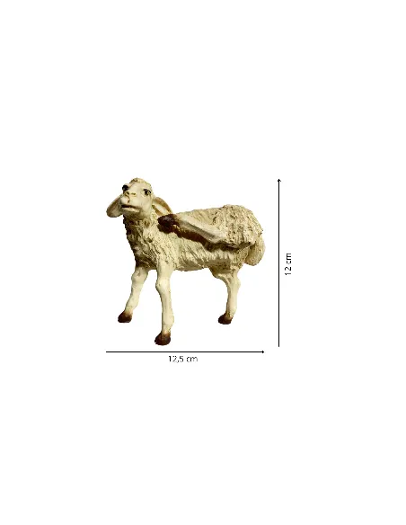 Resin Sheep Scratching Its Ear for 25–30 cm Nativity Figures