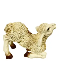 Agnello in resina in posizione di allattamento per statue da 25-30 cm 2