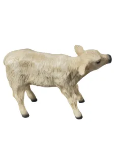 White Resin Calf for 25–30 cm Nativity Figures 2