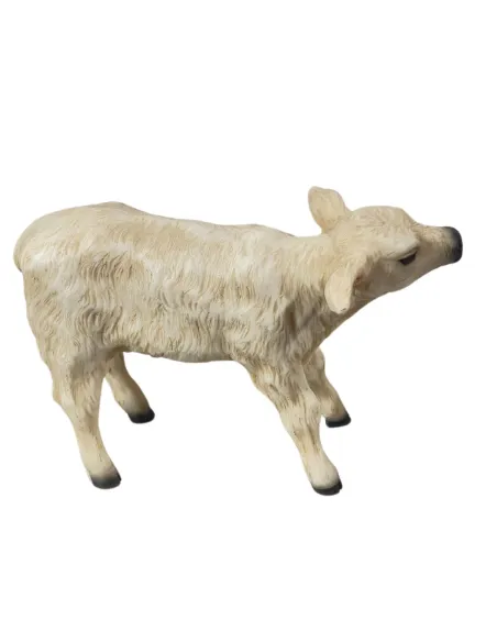 White Resin Calf for 25–30 cm Nativity Figures