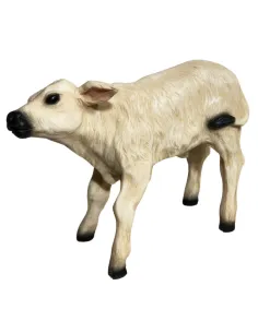 White Resin Calf for 25–30 cm Nativity Figures