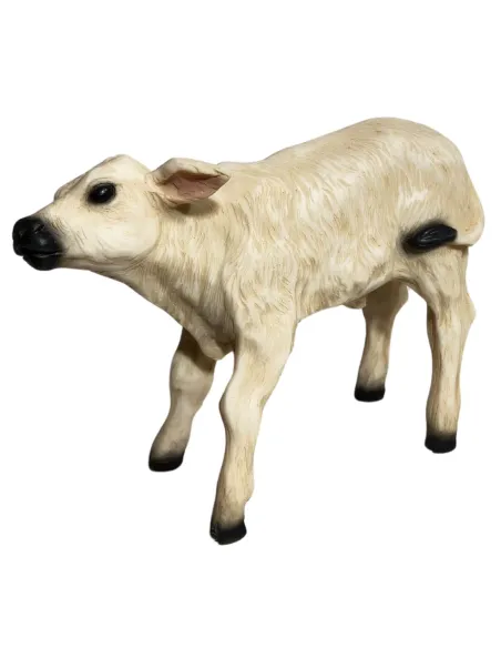 White Resin Calf for 25–30 cm Nativity Figures