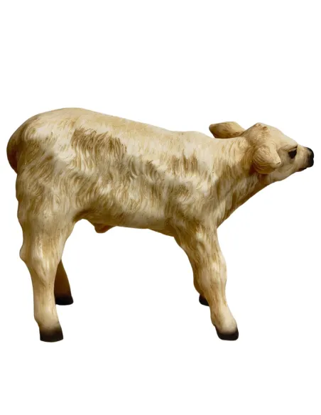 White Resin Calf for 25–30 cm Nativity Figures