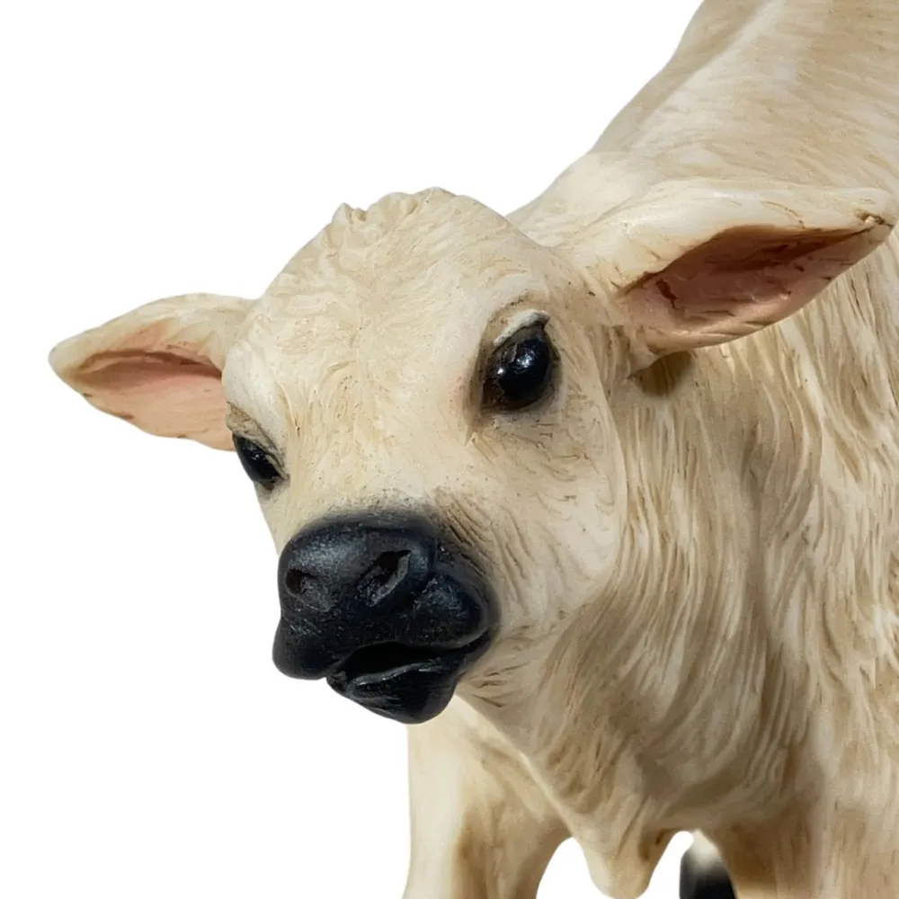 White Resin Calf for 25–30 cm Nativity Figures