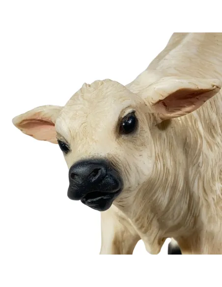 White Resin Calf for 25–30 cm Nativity Figures