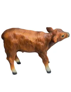Vitello marrone in resina per statue da 25-30 cm 2