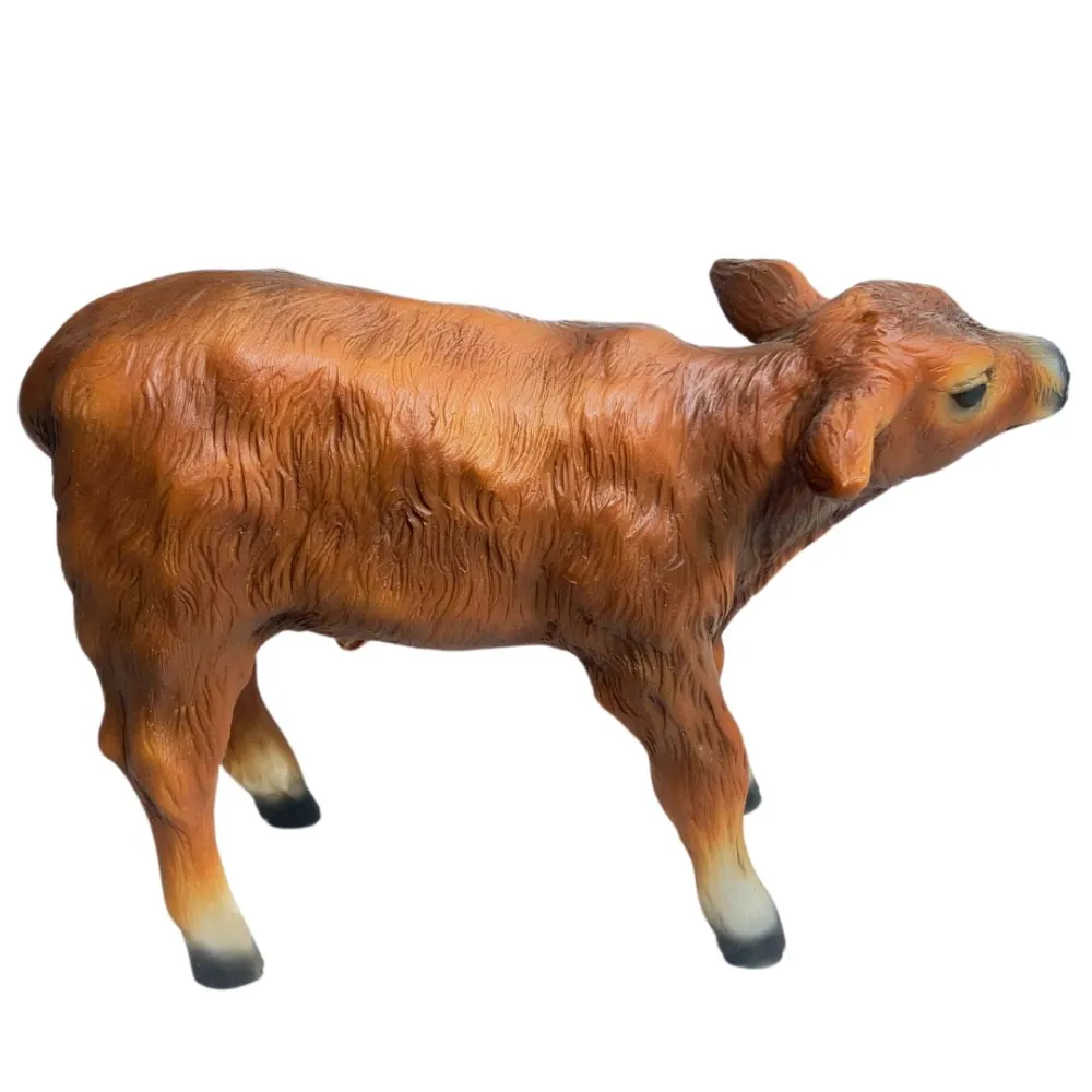 Brown Resin Calf for 25–30 cm Nativity Figures