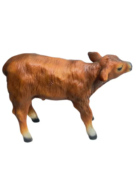 Vitello marrone in resina per statue da 25-30 cm