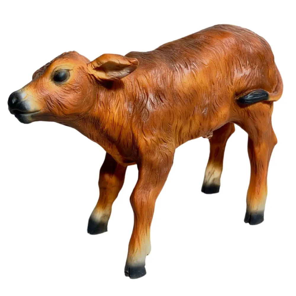Brown Resin Calf for 25–30 cm Nativity Figures
