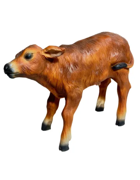Vitello marrone in resina per statue da 25-30 cm