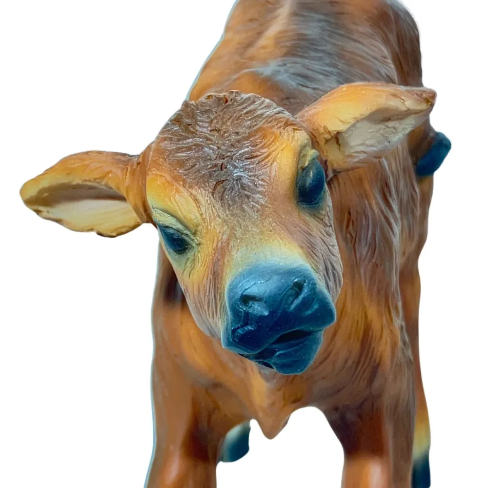 Brown Resin Calf for 25–30 cm Nativity Figures