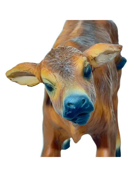 Vitello marrone in resina per statue da 25-30 cm