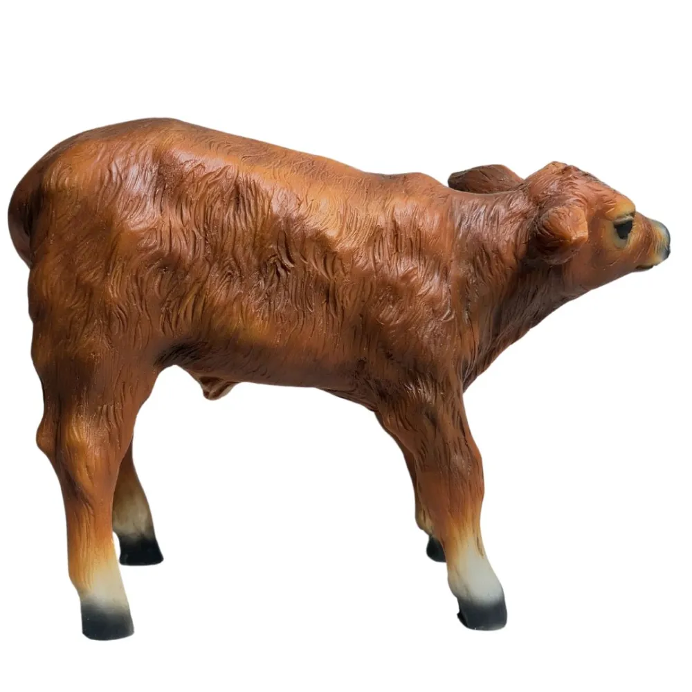 Brown Resin Calf for 25–30 cm Nativity Figures