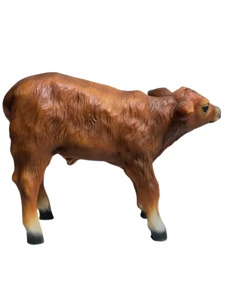 Vitello marrone in resina per statue da 25-30 cm