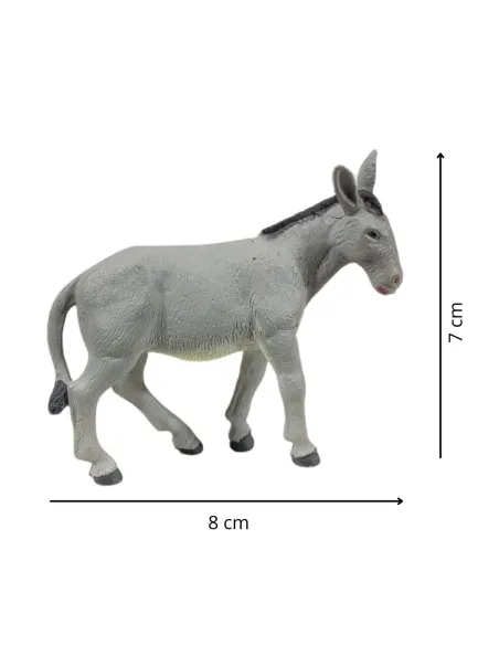 Standing PVC Donkey for 8–10 cm Nativity Figures