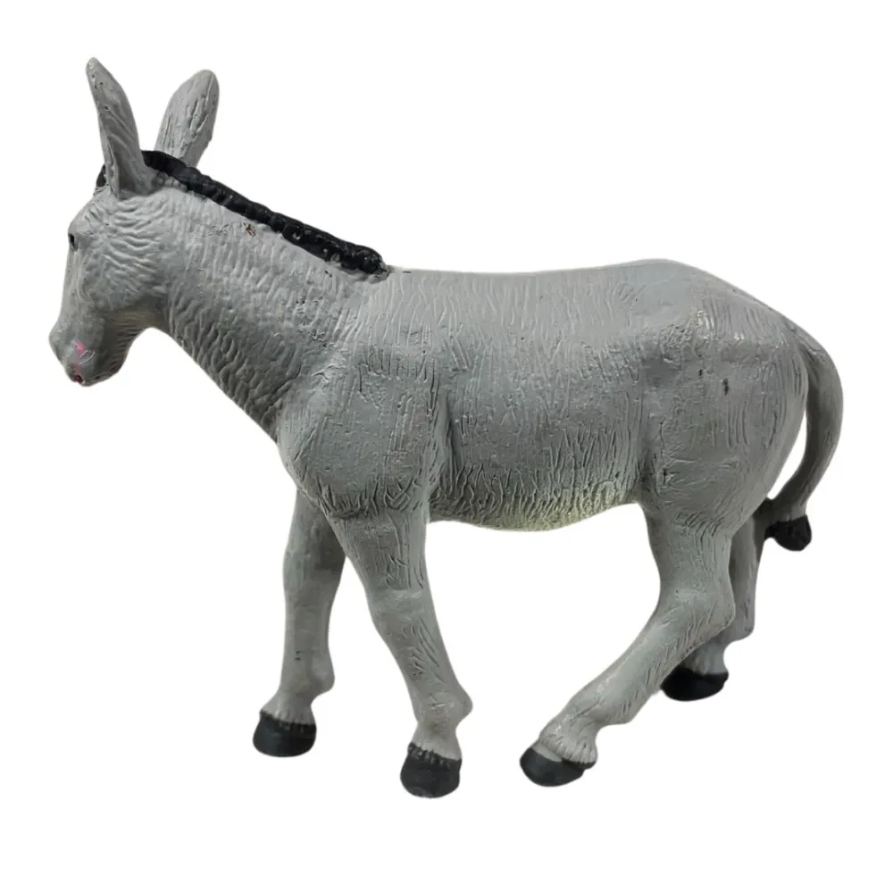 Standing PVC Donkey for 8–10 cm Nativity Figures