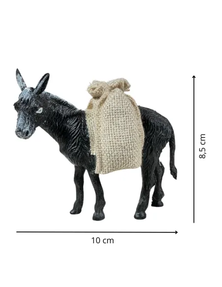 Asino in pvc con sacchi per statue da 8-10 cm