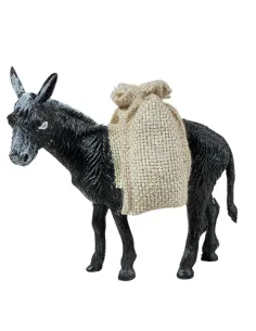 PVC Donkey with Sacks for 8–10 cm Nativity Figures