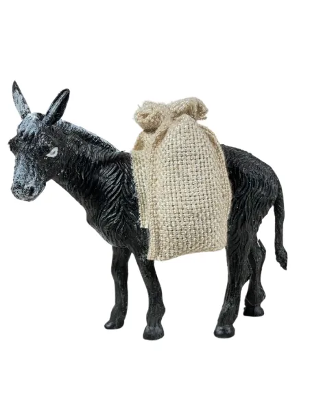 PVC Donkey with Sacks for 8–10 cm Nativity Figures