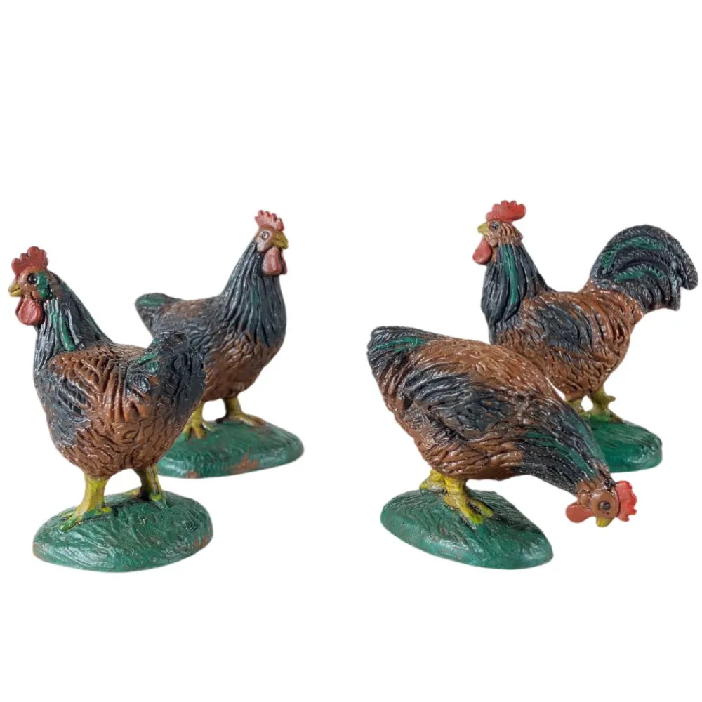 Set of Four PVC Poultry for 15–20 cm Nativity Figures