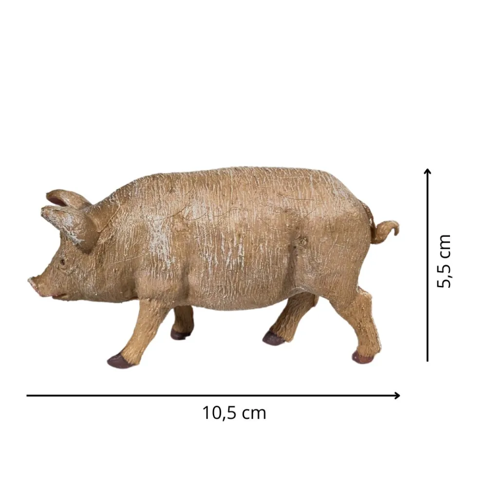 PVC Pig for 15–20 cm Nativity Figures