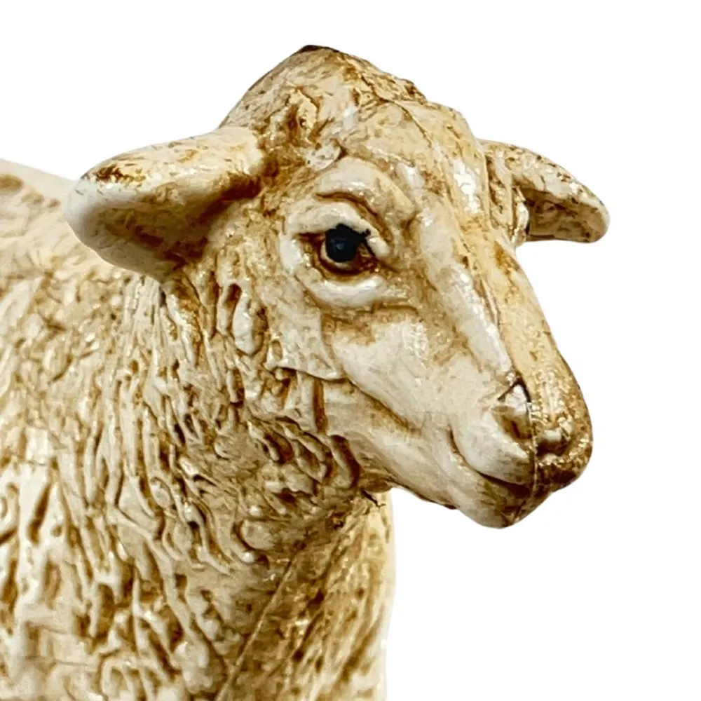 Set of Two PVC Sheep for 15–20 cm Nativity Figures