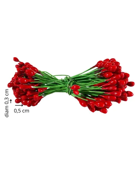 Mazzetto con bacche rosse per statue da 25-30 cm