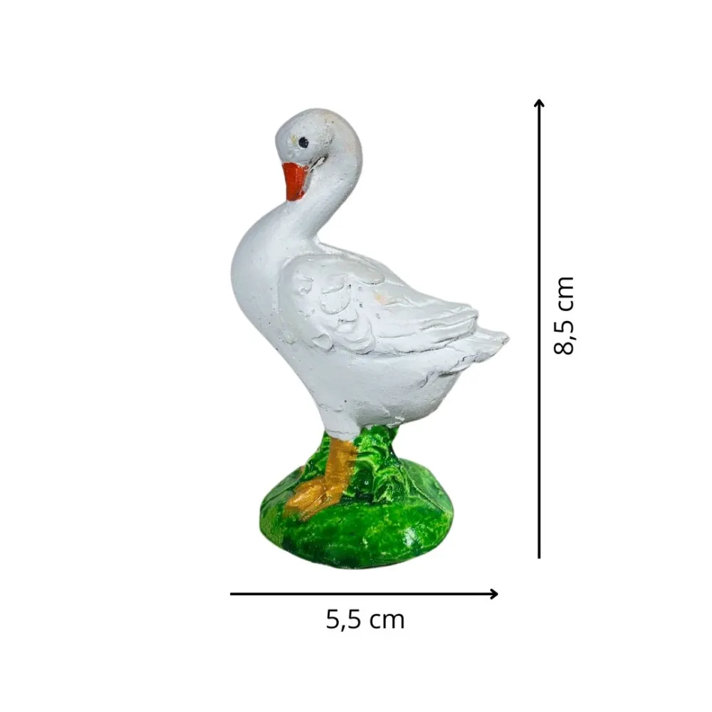 Resin Goose with Bent Neck for 25–30 cm Nativity Figures