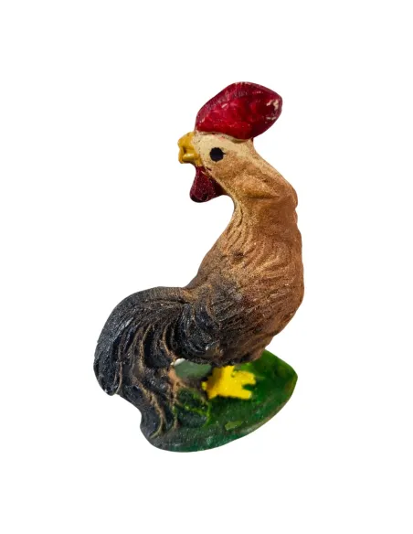 Gallo in resina zampa alzata per statue da 15-20 cm