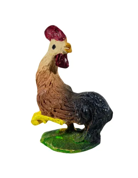 Gallo in resina zampa alzata per statue da 15-20 cm