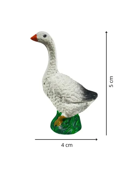 Resin Goose on Grass for 15–20 cm Nativity Figures