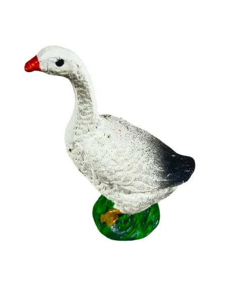 Resin Goose on Grass for 15–20 cm Nativity Figures