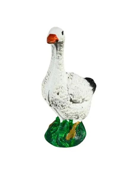 Resin Goose on Grass for 15–20 cm Nativity Figures